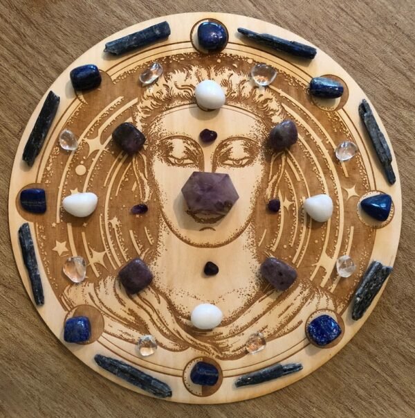 Crystal Grid~Buddha Moon Phase Crystal Grid - Altar Decoration