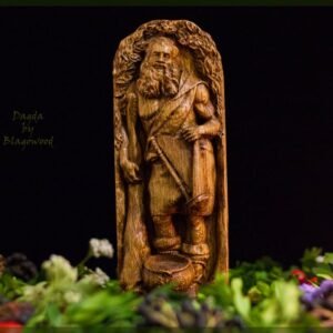il_794xN.1675930771_946n 【Wood Sculpture】Dagda Irish god, giant Dagda, celtic god, pagan god, wiccan, wicca, altar, druid, witchcraft, gaelic