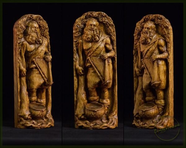 【Wood Sculpture】Dagda Irish god, giant Dagda, celtic god, pagan god, wiccan, wicca, altar, druid, witchcraft, gaelic