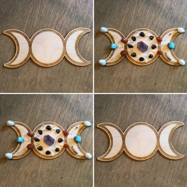 Crystal Grid~Triple Moon Crystal Grid - Altar Decoration