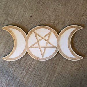 Crystal Grid~Triple Moon Pentagram Crystal Grid - Altar Decoration