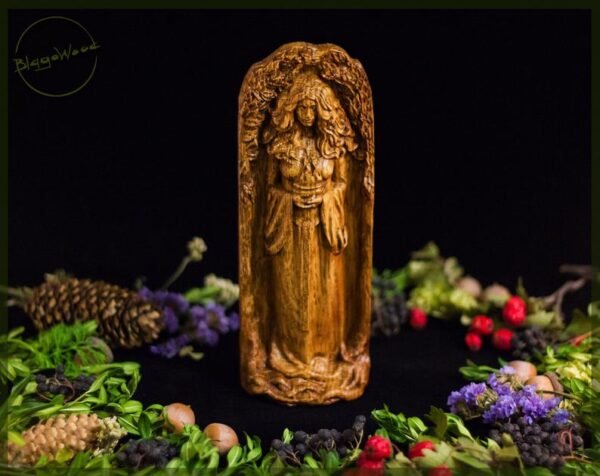 【Wood Sculpture】Brigid goddess, Brigit, Irish gods, pagan goddess, wiccan, wicca, altar, druid, witches, gaelic, celtic