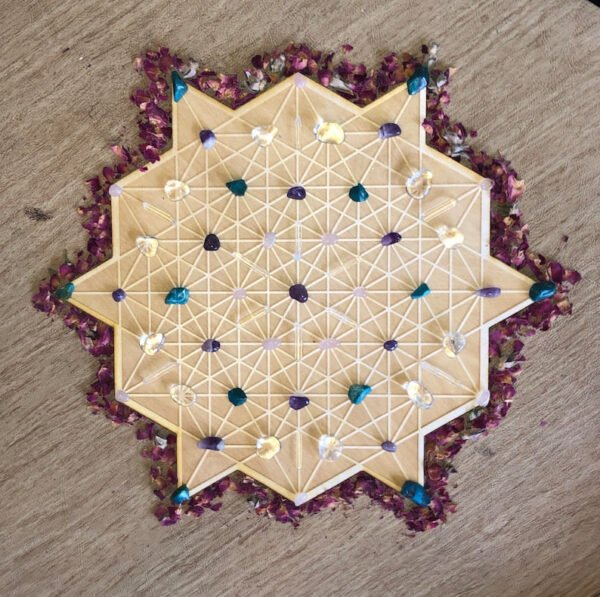 Crystal Grid~64 Grid Tetrahedron Crystal Grid - 8 Star Tetrahedron Crystal Grid - Altar Decoration