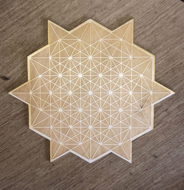 Crystal Grid~64 Grid Tetrahedron Crystal Grid - 8 Star Tetrahedron Crystal Grid - Altar Decoration