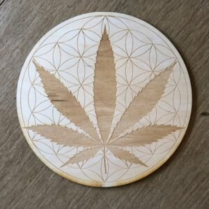 Crystal Grid~Flower of Life Cannabis Crystal Grid - Marijuana Crystal Grid - Altar Decoration