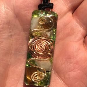 Orgone Energy~Abundance and Wealth Attraction Orgone Healing Pendant with Gold
