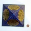 Orgone Energy~Orgone orgonite® Great Pyramid, cobalt blue, Energy Generator, 5 gold plated (24K) MWO by Lakhovsky, Golden Ratio Antenna