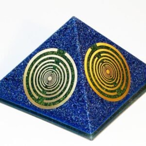 Orgone Energy~Orgone orgonite® Great Pyramid, cobalt blue, Energy Generator, 5 gold plated (24K) MWO by Lakhovsky, Golden Ratio Antenna