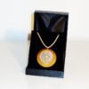 Orgone Energy~Orgone orgonite® all-powerful golden necklace-pendant, power of gold, 2 gold plated MWO Lakhovsky antenna, protection, EMF block, prosperity