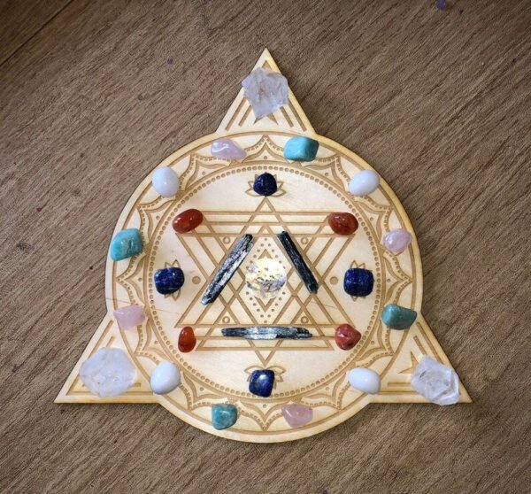 Crystal Grid~Triangle Circle Crystal Grid - Altar Decoration