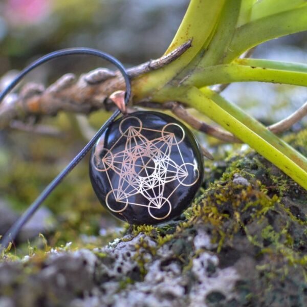 Orgone Energy~Orgonite® Pendant - Metatron merkaba orgone® amulet with quartz crystal pendant - cell phone EMF Protection
