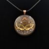 Orgone Energy~Orgonite® Pendant - Om lotus flower of life orgone® amulet pendant with quartz crystal. Protection from EMF Protection