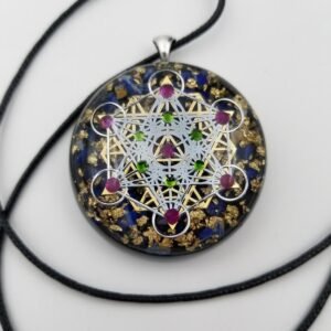Orgone Energy~Orgonite® Pendant, Metatrons cube 64 tetrahedron orgone® amulet pendant for Protection of EMF & RF radiaton from cellphones