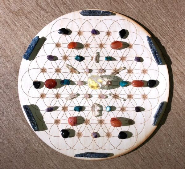 Crystal Grid~Flower of Life Dotted - Dotted Flower of Life Crystal Grid - Altar Decoration