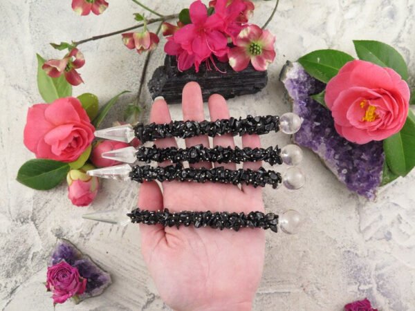 Home Decor~Black Tourmaline Wand - Crystal Wands