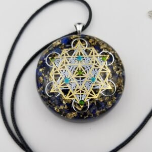 Orgone Energy~Orgonite® Pendant, Metatrons cube 64 tetrahedron orgone® amulet pendant for Protection of EMF & RF radiaton from cellphones