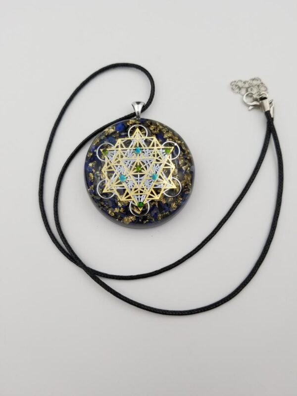 Orgone Energy~Orgonite® Pendant, Metatrons cube 64 tetrahedron orgone® amulet pendant for Protection of EMF & RF radiaton from cellphones