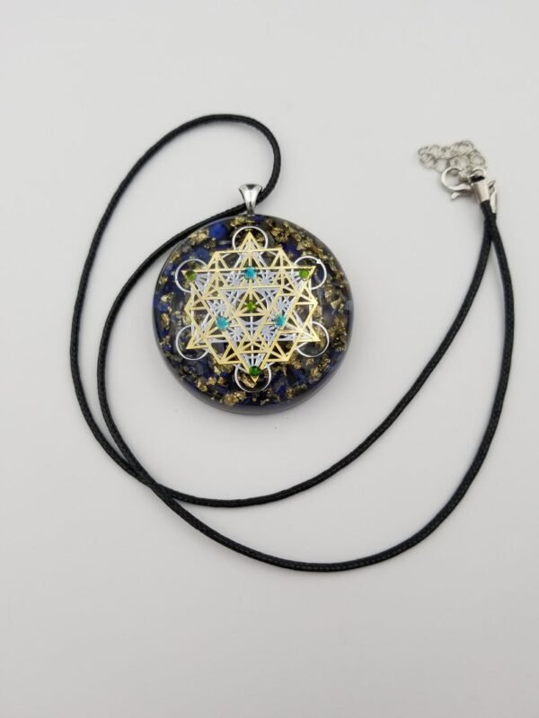 Orgone Energy~Orgonite® Pendant, Metatrons cube 64 tetrahedron orgone® amulet pendant for Protection of EMF & RF radiaton from cellphones