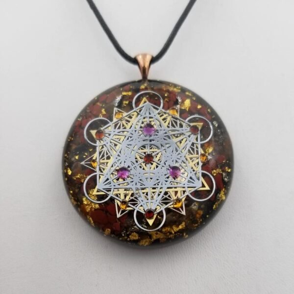Orgone Energy~Orgonite® Pendant, Metatrons cube 64 tetrahedron orgone® amulet pendant for Protection of EMF & RF radiaton from cellphones
