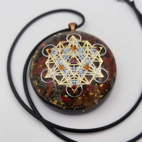Orgone Energy~Orgonite® Pendant, Metatrons cube 64 tetrahedron orgone® amulet pendant for Protection of EMF & RF radiaton from cellphones