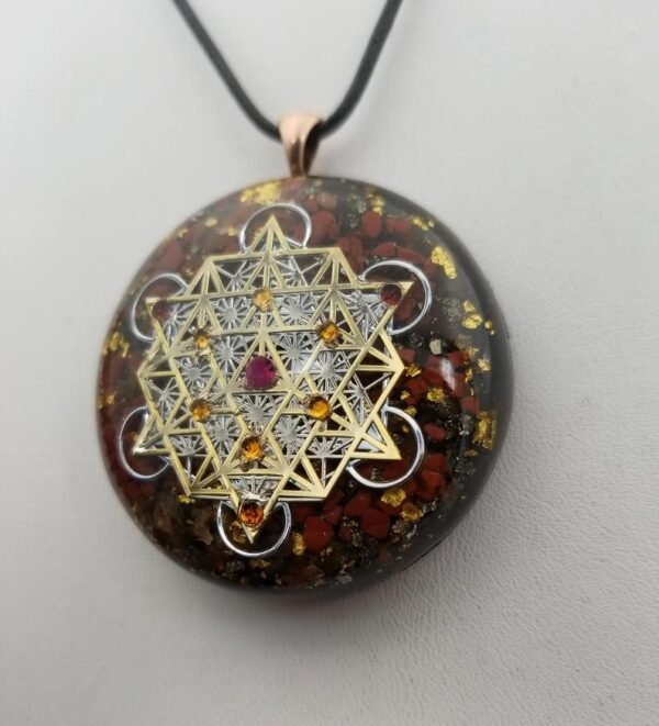 Orgone Energy~Orgonite® Pendant, Metatrons cube 64 tetrahedron orgone® amulet pendant for Protection of EMF & RF radiaton from cellphones