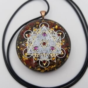 Orgone Energy~Orgonite® Pendant, Metatrons cube 64 tetrahedron orgone® amulet pendant for Protection of EMF & RF radiaton from cellphones