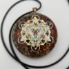Orgone Energy~Orgonite® Pendant, Metatrons cube 64 tetrahedron orgone® amulet pendant for Protection of EMF & RF radiaton from cellphones