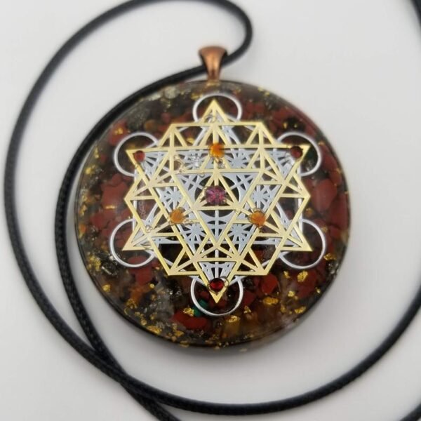 Orgone Energy~Orgonite® Pendant, Metatrons cube 64 tetrahedron orgone® amulet pendant for Protection of EMF & RF radiaton from cellphones