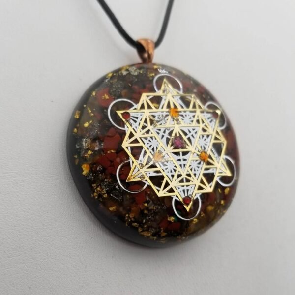 Orgone Energy~Orgonite® Pendant, Metatrons cube 64 tetrahedron orgone® amulet pendant for Protection of EMF & RF radiaton from cellphones