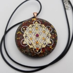 Orgone Energy~Orgonite® Pendant, Metatrons cube 64 tetrahedron orgone® amulet pendant for Protection of EMF & RF radiaton from cellphones