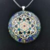 Orgone Energy~Orgonite® Metatrons seed of life orgone® amulet pendant for EMF & RF radiaton Protection from cellphones