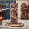 【Wood Sculpture】Freyr, Norse pantheon, viking pagan asatru heathen god and goddess Scandinavian gods altar mythology