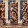 【Wood Sculpture】Freyr, Norse pantheon, viking pagan asatru heathen god and goddess Scandinavian gods altar mythology