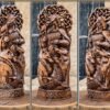 【Wood Sculpture】Odin, Wotan, Allfather, viking pagan asatru heathen god and goddess norse gods altar mythology