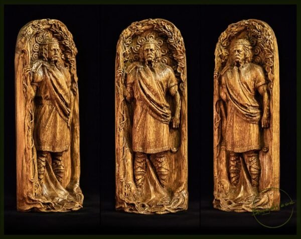 【Wood Sculpture】Lugh celtic god, Lug, Luat, irish, pagan god, wiccan, wicca, altar, druid, witchcraft, gaelic