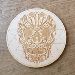 Crystal Grid~Skull Sri Yantra Crystal Grid - Altar Decoration