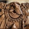 【wood sculpture】Odin, Wotan, Allfather, viking pagan asatru heathen god and goddess norse gods altar mythology wood sculpture