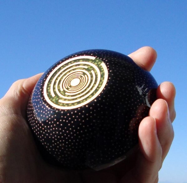 Orgone Energy~Orgone orgonite® Greek-Fire all-powerful dome, energy healing and therapies, 5G & EMF block, ultimate black and gold power, total protection