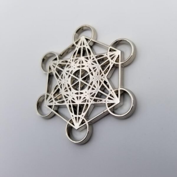 Orgone Energy~Metatrons cube talisman pendant merkaba star tetrahedron amulet, Archangel Metatrons cube sigil with 5 platonic solids