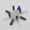 Orgone Energy~Crystal Generator Antenna wheel healing tool with Lapis Lazuli, clear quartz, tuquoise Reiki crystal energy healing tool
