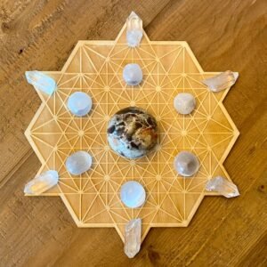 Crystal Grid~Tetrahedron Sphere Holder Crystal Grid - Altar Decoration - Spheres
