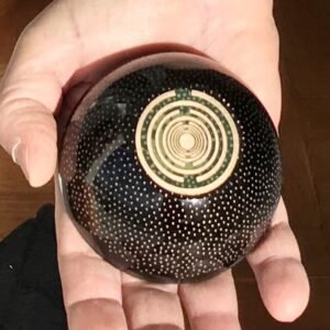 Orgone Energy~Orgone orgonite® Greek-Fire all-powerful dome, energy healing and therapies, 5G & EMF block, ultimate black and gold power, total protection
