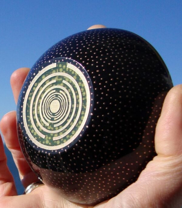 Orgone Energy~Orgone orgonite® Greek-Fire all-powerful dome, energy healing and therapies, 5G & EMF block, ultimate black and gold power, total protection