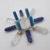 Orgone Energy~Crystal Generator Antenna wheel healing tool with Lapis Lazuli, Clear Quartz, Green aventurine, reconstituted turquoise Reiki crystal energy