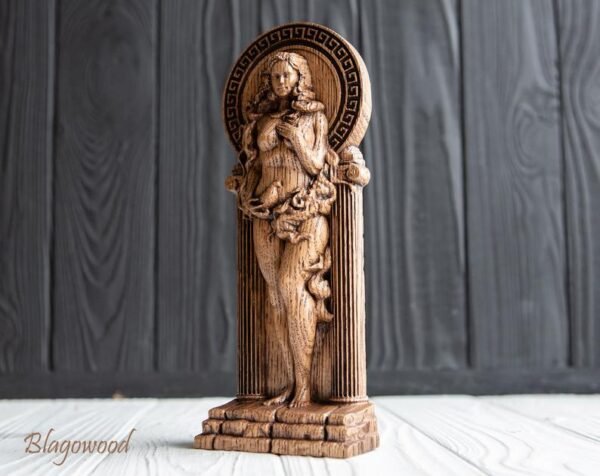 【Wood Sculpture】Aphrodite statue, Venus figurine, Greek goddess, beauty, pleasure, procreation pagan goddess, wiccan, wicca, altar, witches, Cytherea