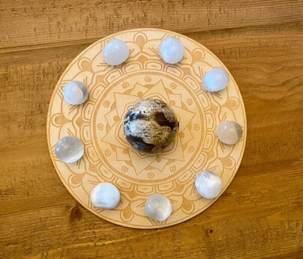 Crystal Grid~Mandala Sphere Holder Crystal Grid #5 - Altar Decoration - Spheres