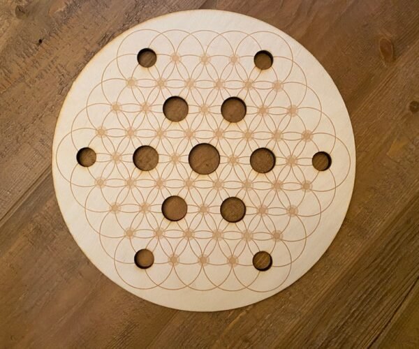 Crystal Grid~Flower of Life Dotted Sphere Holder Crystal Grid - Altar Decoration - Spheres