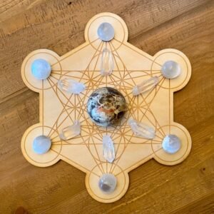 Crystal Grid~Metatron's Cube Sphere Holder Crystal Grid #2 - Altar Decoration - Spheres