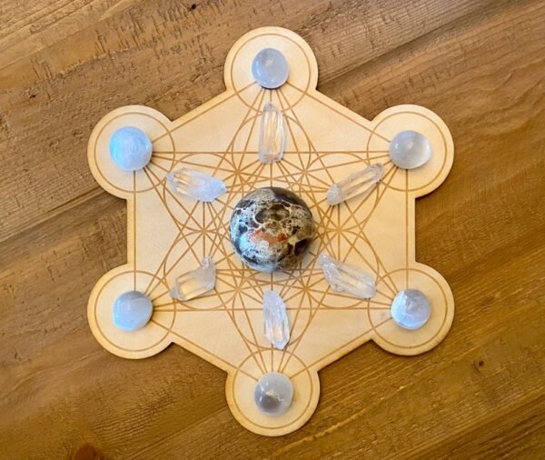 Crystal Grid~Metatron's Cube Sphere Holder Crystal Grid #2 - Altar Decoration - Spheres