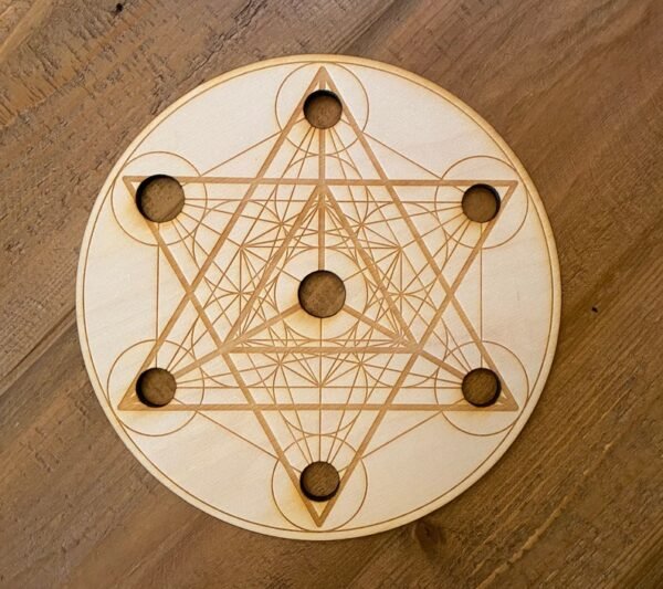 Crystal Grid~Merkaba Metatron's Cube Sphere Holder Crystal Grid - Altar Decoration - Spheres